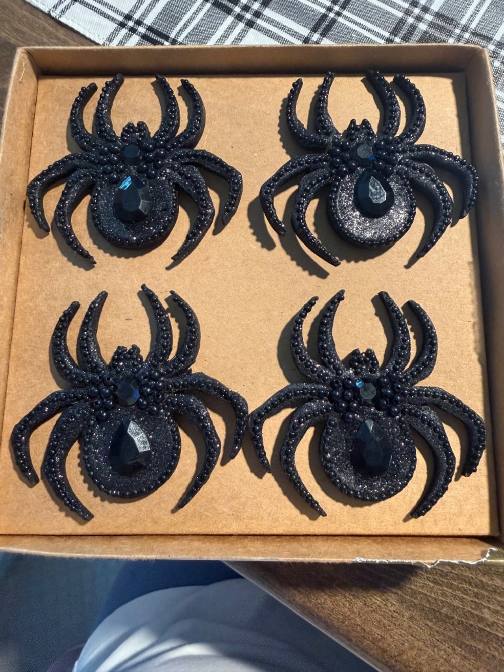Nicole Miller Home Black Spider Napkin Rings (Set of 4)